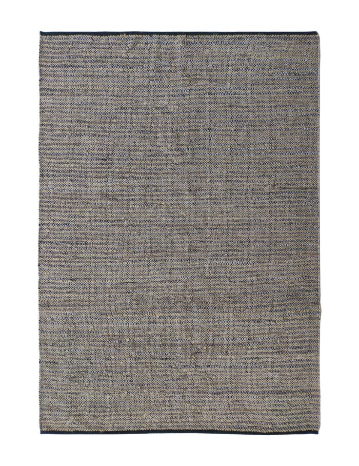 Multi Color Jute & Leather Woven Rug - WR 016 (170x240cm)