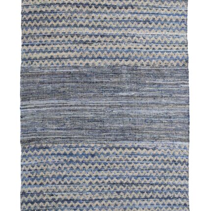 Transform your drawing room with a versatile blue color woven rug by Ramsha Home