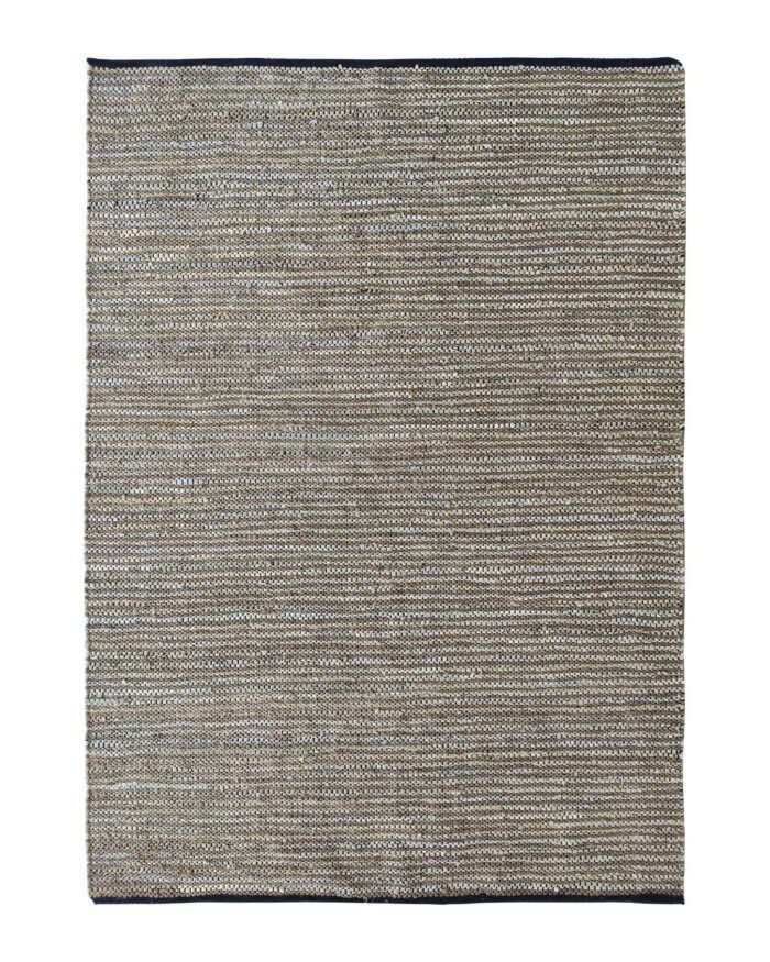 Multi Color Jute & Leather Woven Rug - WR 013 (200x300cm)
