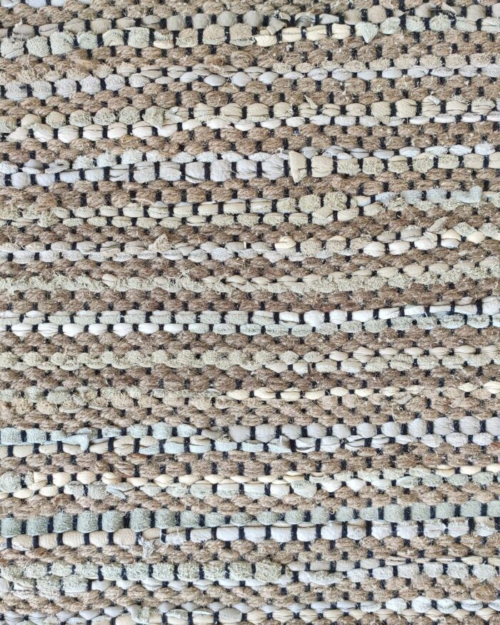 ⁦Multi Color Jute & Leather Woven Rug - WR 013 (200x300cm)⁩ - الصورة ⁦4⁩
