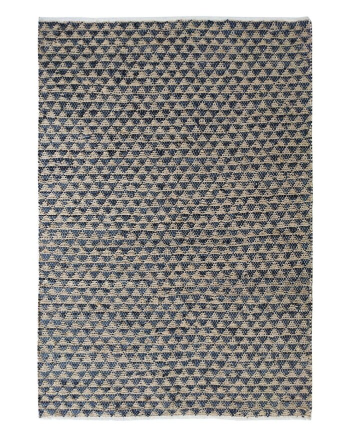 Vibrant Multi-Color Rectangle Jute and Leather Woven Rug - Ideal for Kitchens and Drawing Rooms, by Ramsha Home