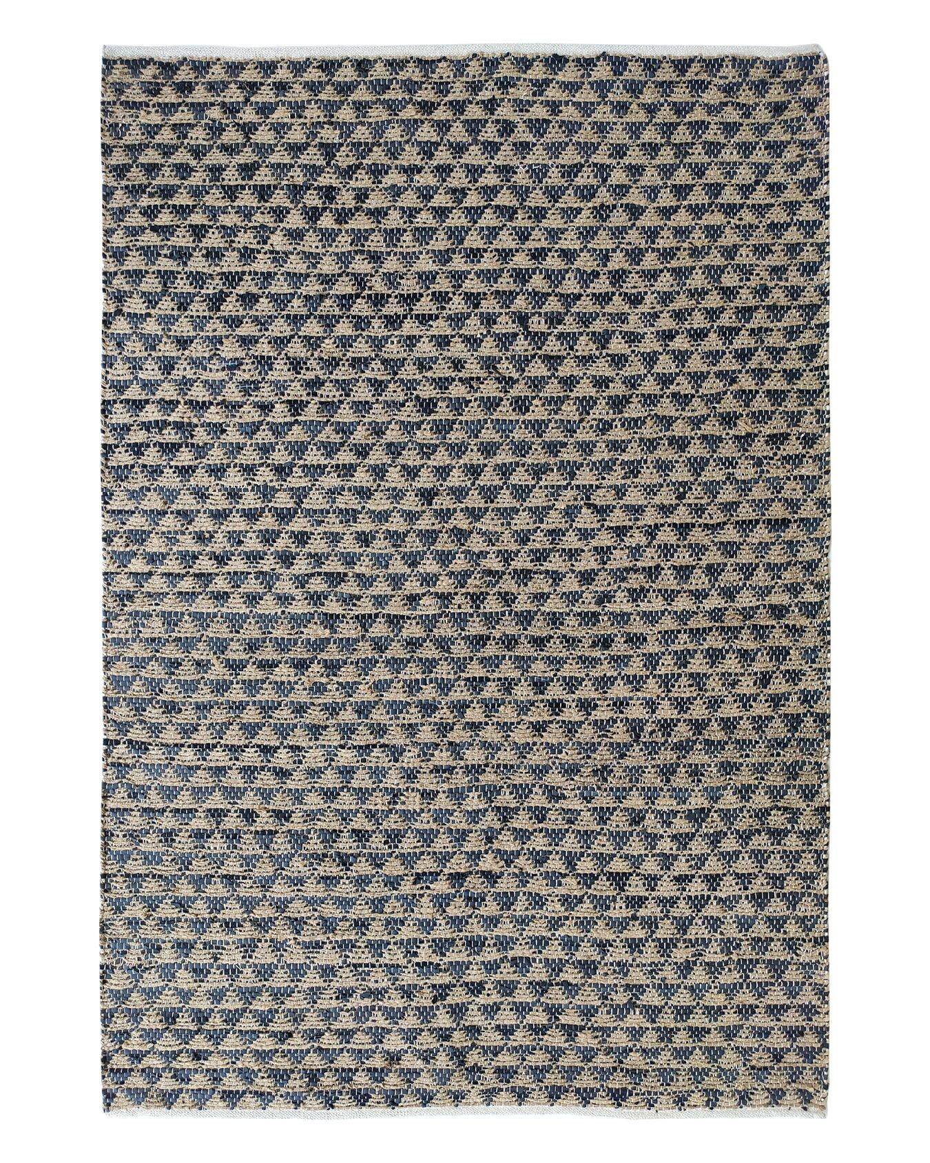 Multi Color Jute & Leather Woven Rug WR 019 (170x240cm) - Perfect for Contemporary Interiors by Ramsha Home Vibrant Multi-Color Rectangle Jute and Leather Woven Rug - Ideal for Kitchens and Drawing Rooms, by Ramsha Home