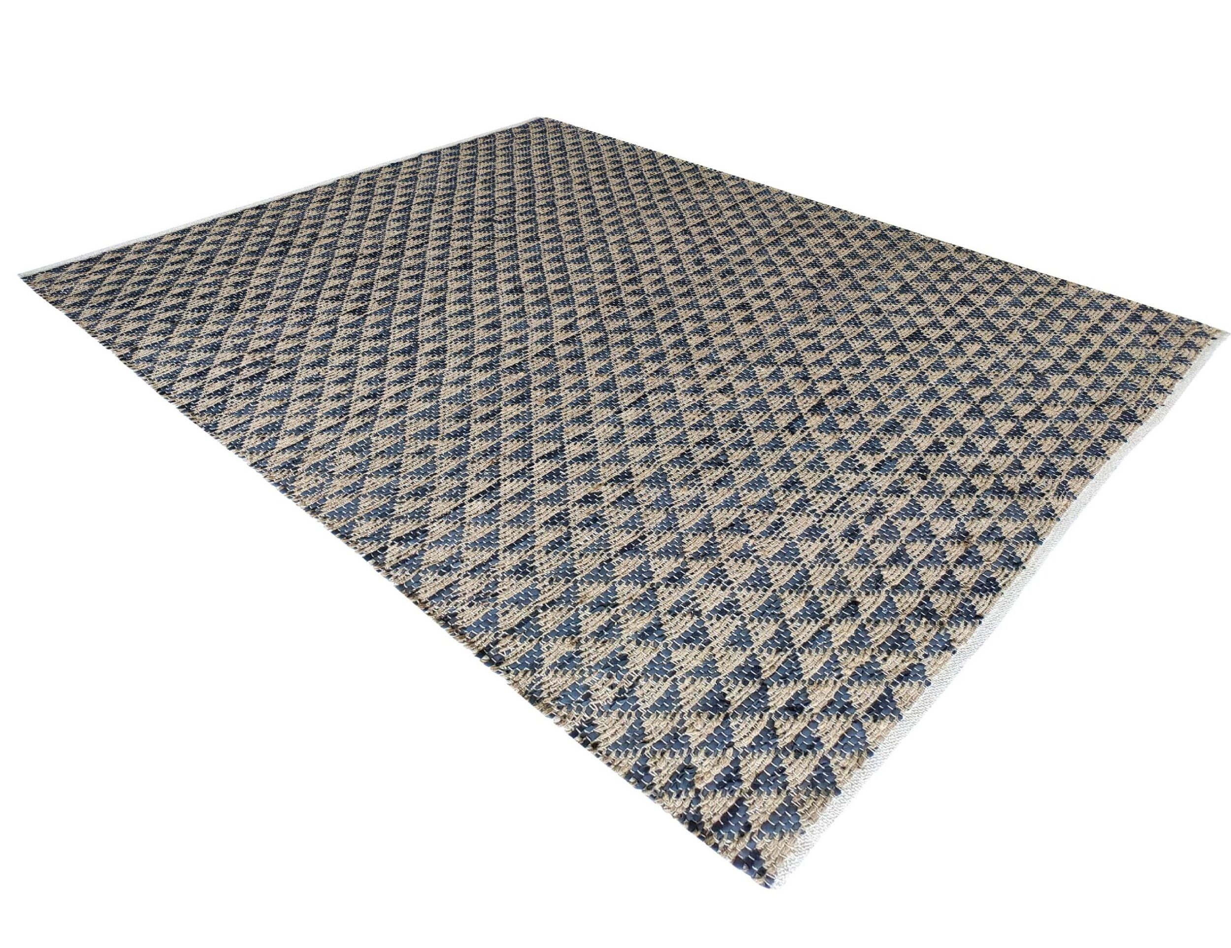 IMG_20220706_123802-scaled-1.jpg Multi Color Jute & Leather Woven Rug - WR 019 (200x300cm) - Image 2