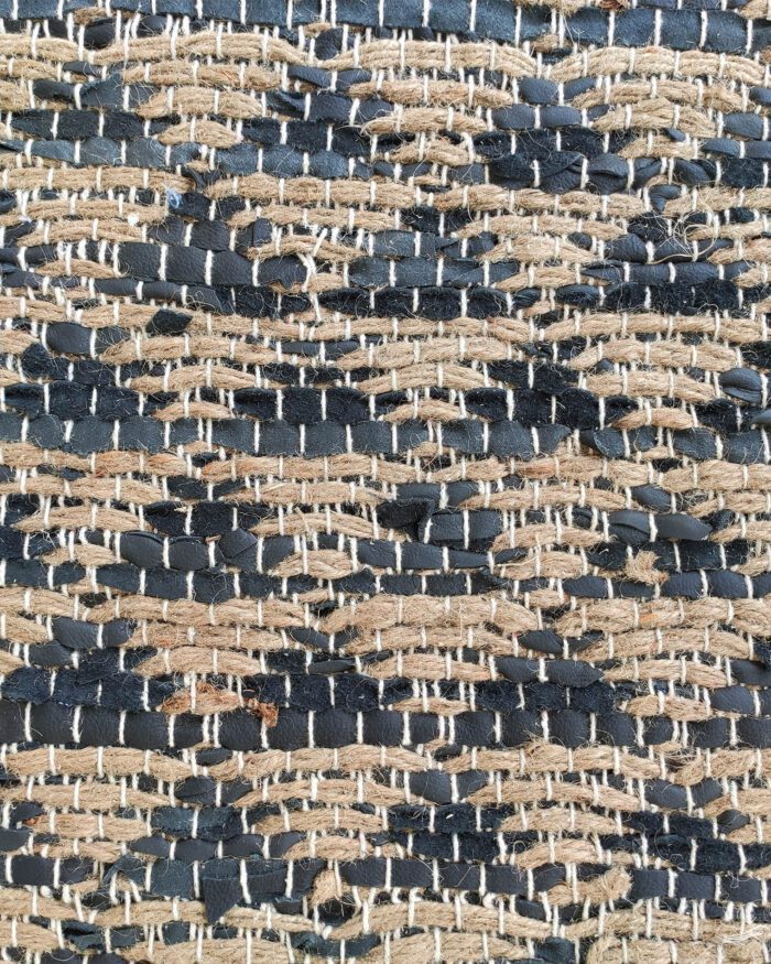 Multi Color Jute & Leather Woven Rug - WR 019 (170x240cm) - Image 4