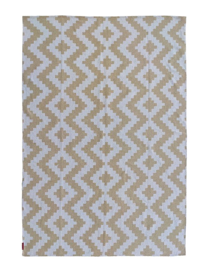⁦Beige & White Color Modern Floor Printed Rug - SP 016 (140x200cm)⁩ - الصورة ⁦1⁩