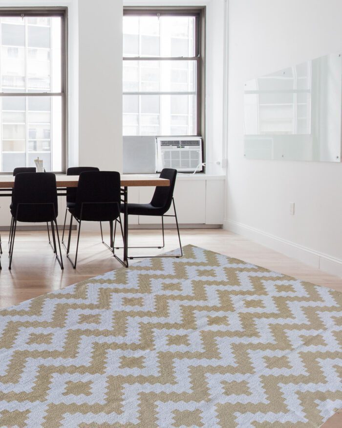 ⁦Beige & White Color Modern Floor Printed Rug - SP 016 (140x200cm)⁩ - الصورة ⁦4⁩