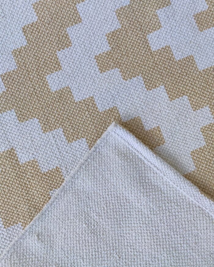 ⁦Beige & White Color Modern Floor Printed Rug - SP 016 (140x200cm)⁩ - الصورة ⁦2⁩