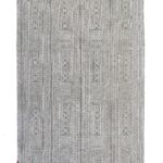 Brown & White Color Screen Printed Rug for Bedroom - SP 018 (140x200cm)