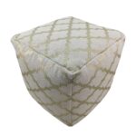 White Color Drawing Room Cotton Pouf - PF 080 (40x40x40cm)
