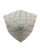 White Color Drawing Room Cotton Pouf - PF 080 (40x40x40cm)