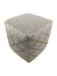 White Color Drawing Room Cotton Pouf - PF 080 (40x40x40cm) - الصورة 3