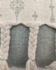 White and Grey Color Cotton Cushion with Filler for Window Seat, Floor - CS 173 (45x45cm) - Image 3