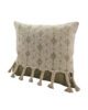 White & Green Color Cotton Cushion with Filler for Living Room, Bed, Couch - CS 174 (45x45cm) - Image 2