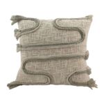 Natural Color Embroidery Cotton Cushion with Filler for Living Room - CS 160 (45x45cm)