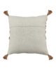 Natural Cotton and Polyester Cushion Cover with Filler, Embroidery, and Tassel for Bed and Couch - CS 158 (45x45cm) - Image 3