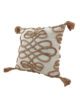 Natural Cotton and Polyester Cushion Cover with Filler, Embroidery, and Tassel for Bed and Couch - CS 158 (45x45cm) - Image 2