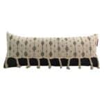 White & Black Color Cotton Cushion with Filler for Window Seat, Floor - CS 172 (30x90cm)