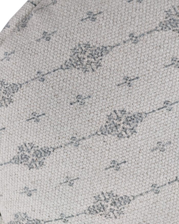 Soft White and Grey Pouf for Balcony - PF 075 (50x50x30cm) - Image 3