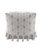 Soft White and Grey Pouf for Balcony - PF 075 (40x40x40cm) - Image 2