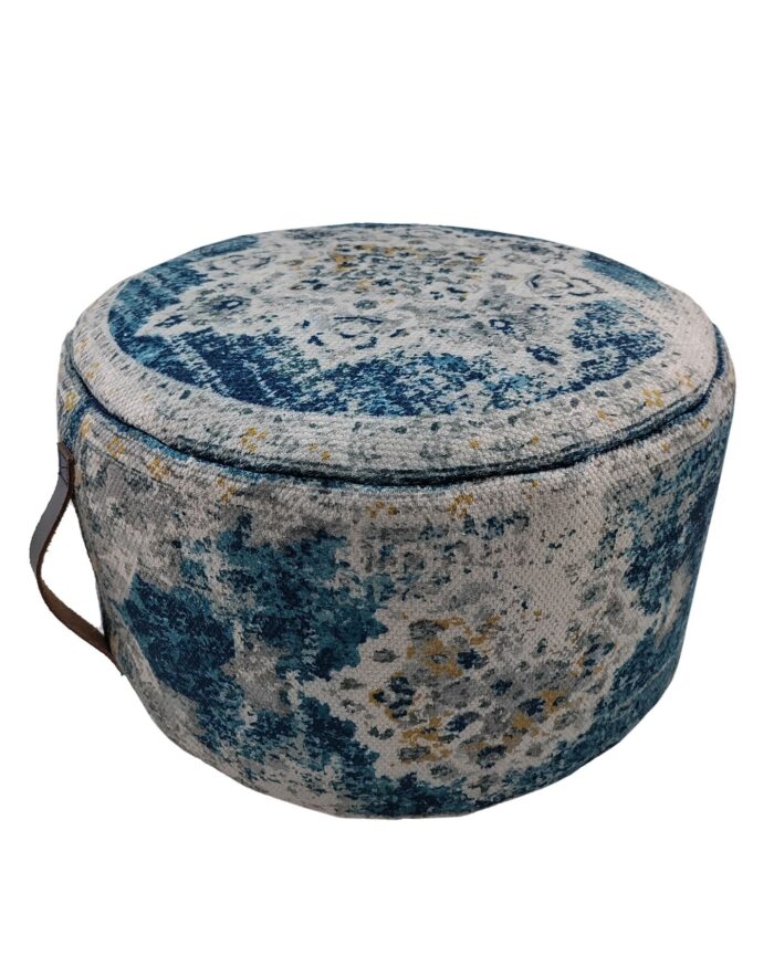 Digital Printed Pouf Multi Color - PF 078 (50x50x30cm) - Image 1