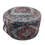 Multi Color Polyester Digital Printed Pouf - PF 079 (50x50x30cm)