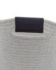 White & Grey Handmade Cotton Basket with Handle - BS 019 - الصورة 2