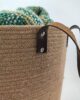 Natural & White Handmade Jute & Cotton Basket - BS 020 (40Dx50Hcm) - Image 3