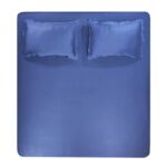 Beautiful Dark Blue Cotton Bedsheet - BD 005 (230x250cm)
