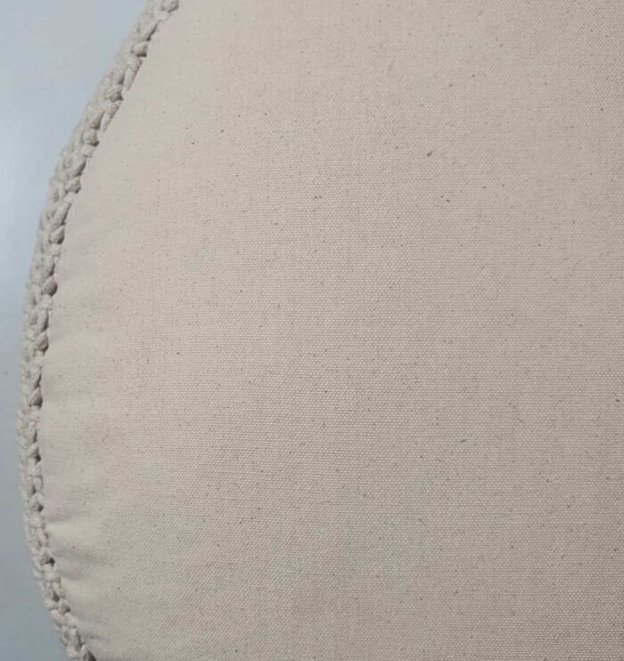 Closeup of Details on Macrame Pouf PF-072 by Ramsha Home