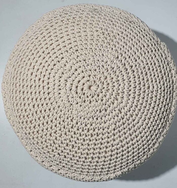 Top View of Macrame Pouf PF-072 by Ramsha Home