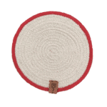 Round Red and White Placemat - PM 010