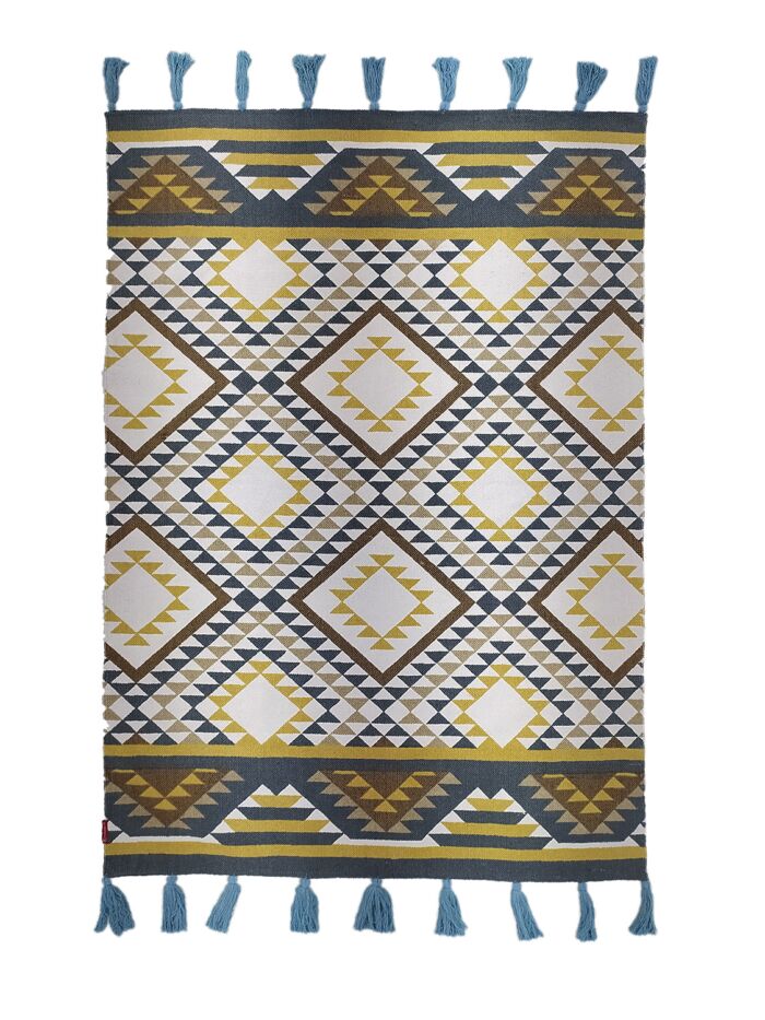 Screen printed handmade rug for modern home floorings, rugs Dubai, dining table rugs, and outdoor rugs