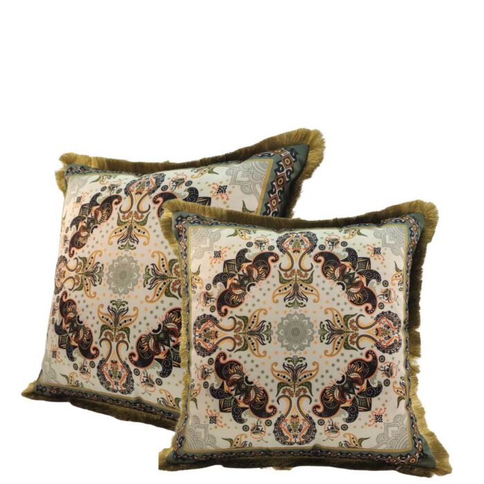 ⁦Multi-Color Modern Printed Polyester Cushion with Filler for Window Seat, Car Seat - CS 059 (45x45cm)⁩ - الصورة ⁦4⁩