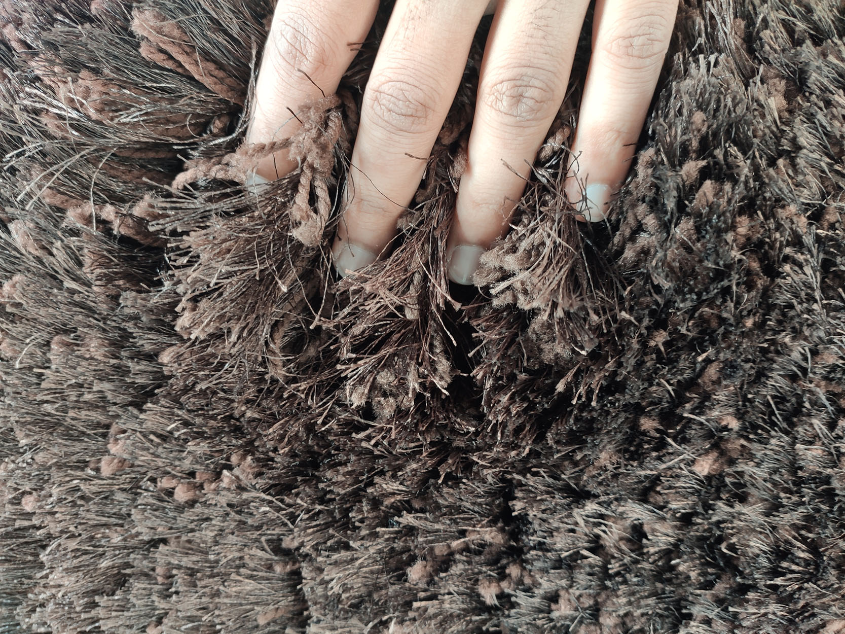 Luxurious Brown Living Room Shaggy Rug MPS 04, 200x300cm Brown color shaggy rug MPS 04, 200x300cm for stylish living room decor