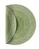 Handmade Green & White Color Cotton Round Braided Rug - BR 006 - Image 2