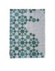 Stylish green multi-color polyester digital printed rug DD 008, 60x90cm, designed to elevate bedroom decor with contemporary flair by Ramsha Carpets.