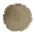 Natural Color Jute Cushion with Filler for Car, Living Room - CS 140 (45cm)