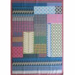 Stylish 170x240cm digital printed rug, DD 004, with a vibrant multi-color pattern designed to enhance contemporary home decor by Ramsha Home.