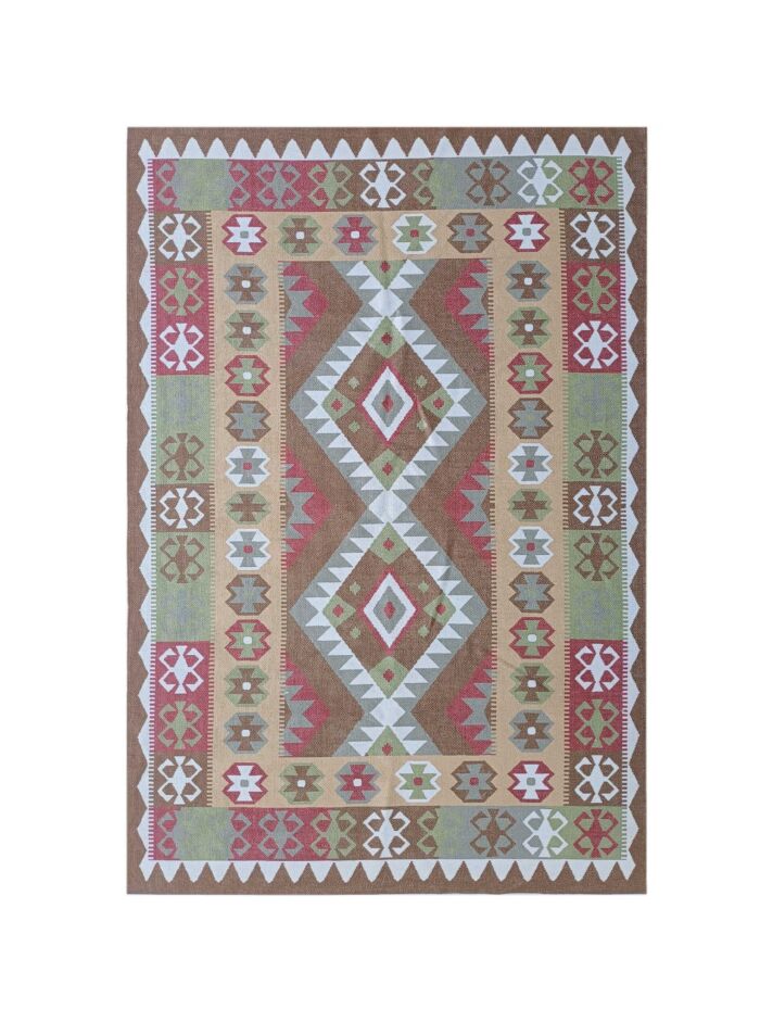 Stylish living room decor digital printed rug DD 015, 140x200cm, perfect for infusing your space with a chic and modern design by Ramsha Carpets.
