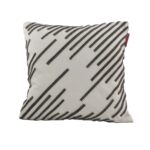 Elegant 45x45cm leather cushion in white, CS-109, designed for modern car interiors, cafes, and sofas by Ramsha Home.