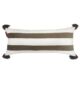 White & Brown Color Polyester Cushion with Filler for Indoor and Outdoor Use - CS 138 (30x50cm)