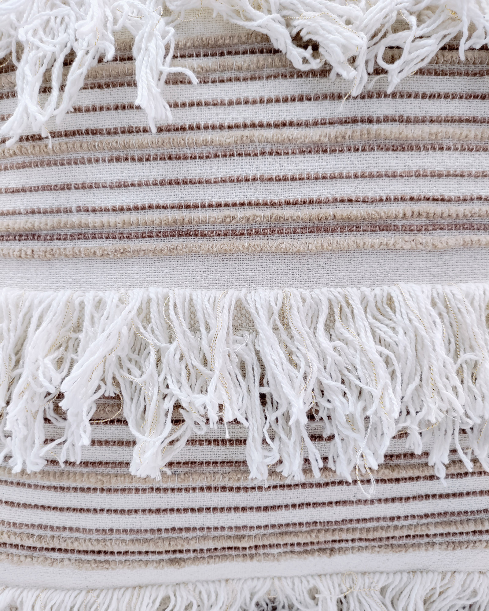 Chic 45x45cm Natural Cotton and Acrylic Cushion with Embroidery and Tassels (CS-152) for Bed and Couch by Ramsha Home Chic 45x45cm cotton and acrylic cushion with natural color, embroidery, and tassels, CS-152, perfect for bed and couch by Ramsha Home.
