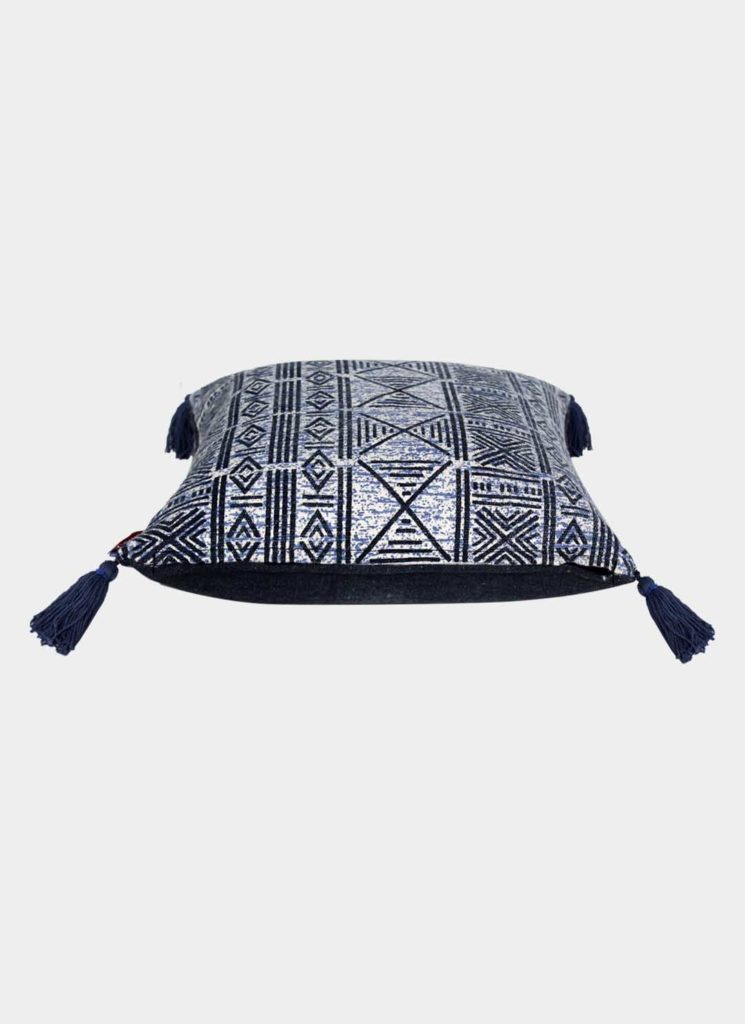 1-1-2-745x1024 Blue Color Cotton Cushion with Filler - CS 237 (45x45cm) - الصورة 2