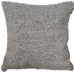 Polyester cushion with filler CS-254, decorative woven design, grey color 60x60cm for indoor and outdoor use by Ramsha Home.