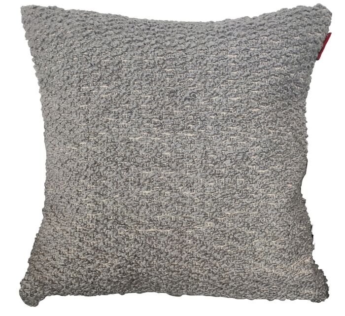 Polyester cushion with filler CS-254, decorative woven design, grey color 60x60cm for indoor and outdoor use by Ramsha Home.