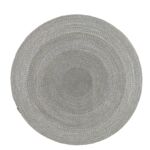 Amazing Handmade Grey Color Cotton Floor Round Braided Rug - BR 054 (120cm)