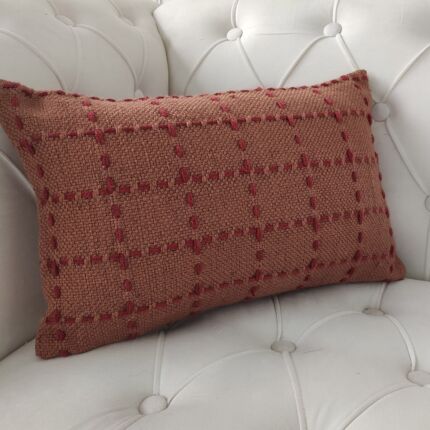 Soft woven polyester cushion CS-251, 30x50cm, adding a pop of color to sofa settings by Ramsha Home.