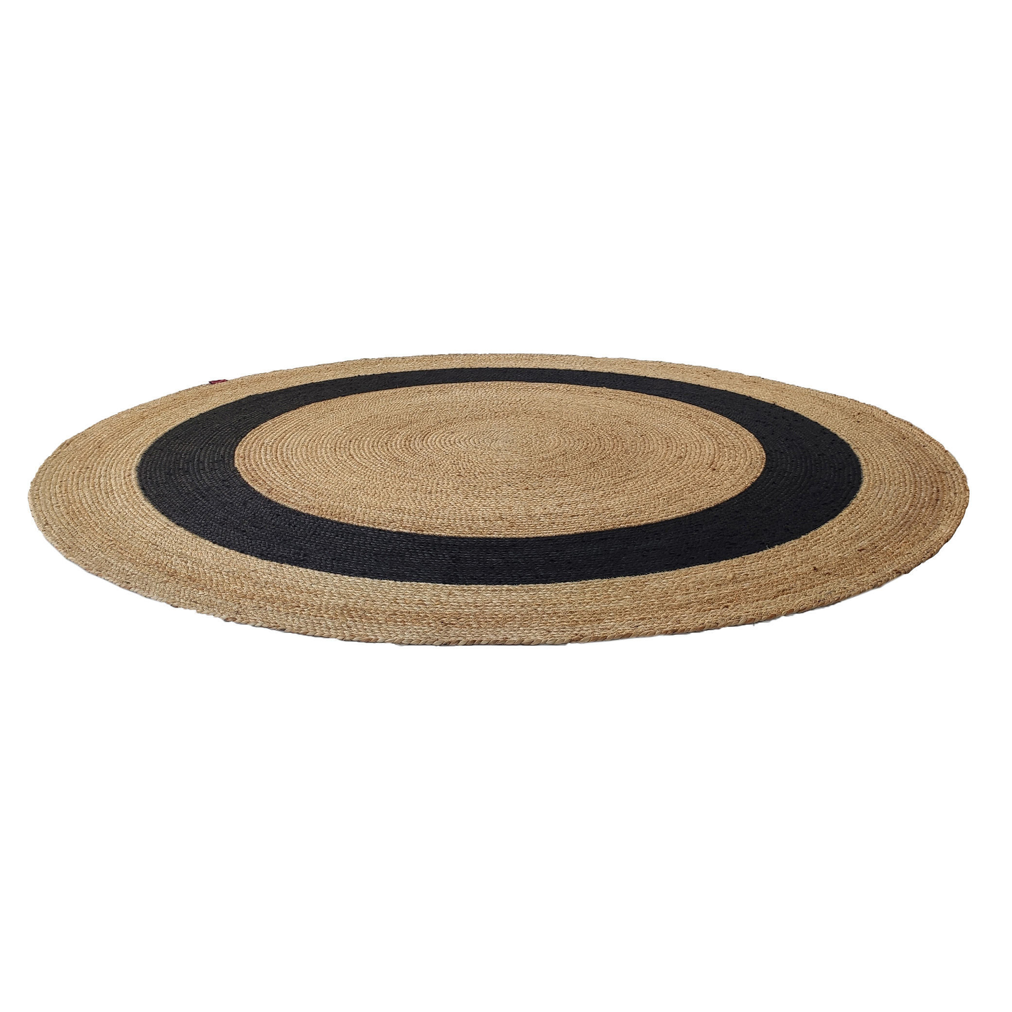 1213.jpg Beautiful Handmade Braided Jute Floor Round Rug: Well Matched for Drawing Room - BR 057 (200cm) - Image 2