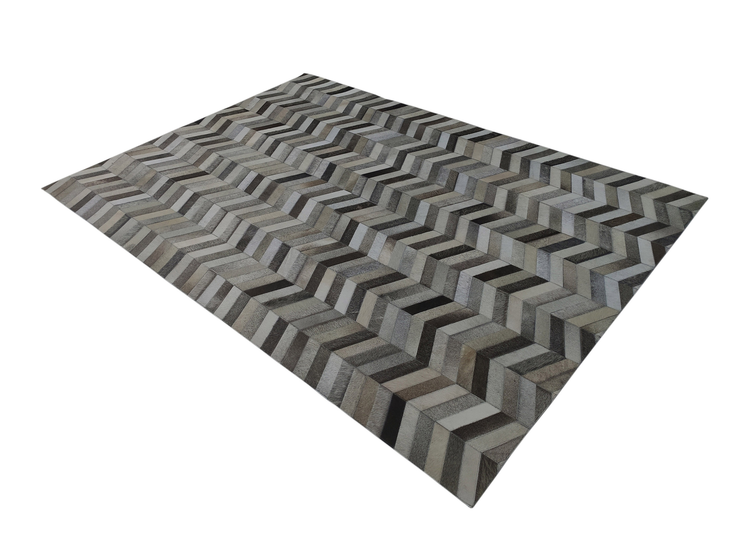Elegant Grey Leather Rug LR 003 for Dining Room - 200x300cm Dining room grey leather rug LR 003, 200x300cm