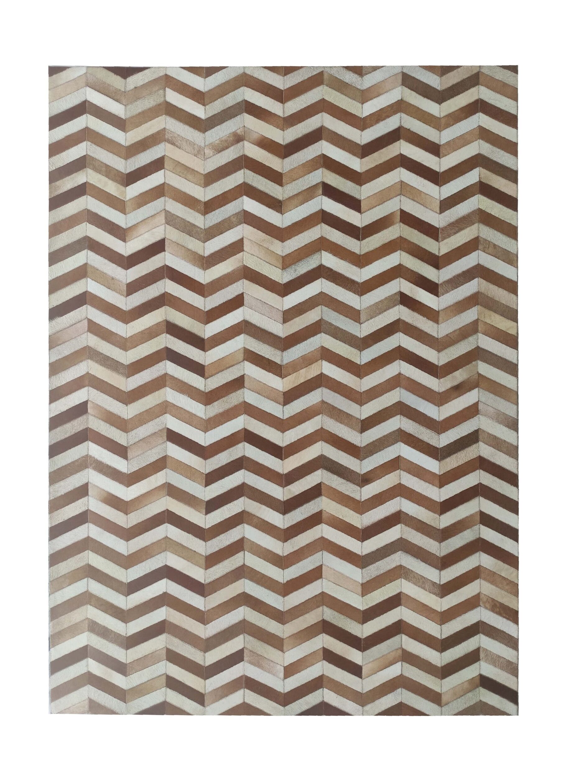 Plush Tan Leather Rug LR 003 - Luxurious Addition to Entryway, 140x200cm Stylish tan entryway leather rug LR 003, 140x200cm